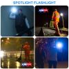 Mini Portable Waist Fan, Clip on Belt Fan, with Tactical Flashlight & SOS Signal, Personal Shirt Fan Clip for Camping, Hiking, Outdoor Working, Rechar