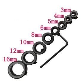 3-16mm Woodworking Auger Bit Fixed Depth Regulator (Option: 8 Plus 1 Limit Ring Black)
