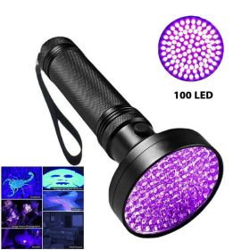 UV Violet Flashlight Fluorescent Agent Detection Lamp UV Lamp (Color: Black)