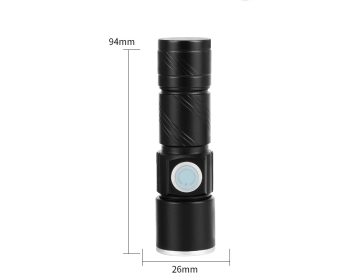 Mini Waterproof Rechargeable LED Flashlight With USB Charging (Option: Default)