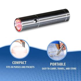 Infrared Physiotherapy Lamp Red Light Portable Flashlight (Color: Silver)