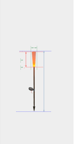 LED Glowing Frosted Stick Candle Reed Lamp