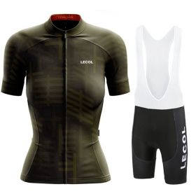 Summer Short-Sleeved Suspenders Cycling Jersey Suit Mountain Biking Road Team (Option: 5 Style-2XL)