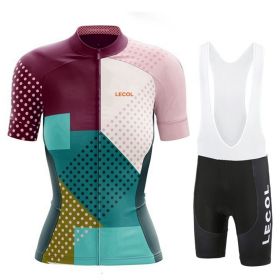 Summer Short-Sleeved Suspenders Cycling Jersey Suit Mountain Biking Road Team (Option: 8 Style-M)