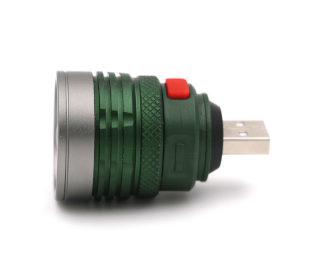 LED lighting reading mini portable fill light aluminum alloy charging light flashlight (Color: Green)