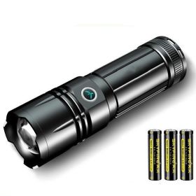 Sky Fire Laser Cannon Aluminum Alloy Outdoor Flashlight (Color: Black)