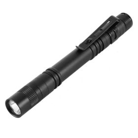 Aluminum LED Flashlight (Color: Black)