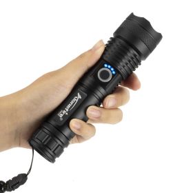 Bright Flashlight Zoom Charged Display Long Shot (Color: Black)