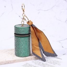 Personalized Mini Self Defense Keychains Suitcase Set Custom Combo Available (Color: Green, Style: Lipstick Bag)