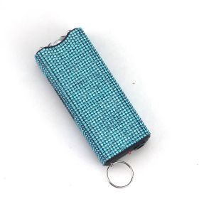 Personalized Mini Self Defense Keychains Suitcase Set Custom Combo Available (Color: Cyan, Style: Taser)