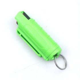 Personalized Mini Self Defense Keychains Suitcase Set Custom Combo Available (Color: Green, Style: Pepper Spray)