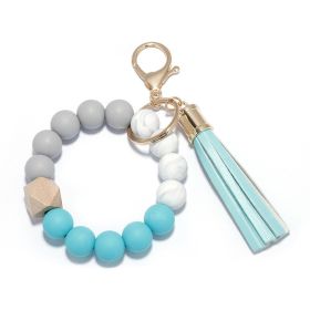 Personalized Mini Self Defense Keychains Suitcase Set Custom Combo Available (Color: Cyan, Style: Bead Bracelet)