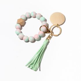Personalized Mini Self Defense Keychains Suitcase Set Custom Combo Available (Color: Green, Style: Bead Bracelet)