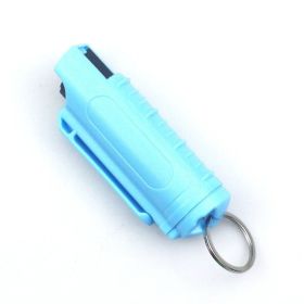 Personalized Mini Self Defense Keychains Suitcase Set Custom Combo Available (Color: Cyan, Style: Pepper Spray)
