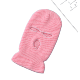 Army Tactical Mask 3 Hole Full Face Mask Ski Mask Winter Cap Balaclava Motorbike Motorcycle Helmet Full Helmet (Color: Pink-1 Balaclava)