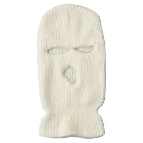 Army Tactical Mask 3 Hole Full Face Mask Ski Mask Winter Cap Balaclava Motorbike Motorcycle Helmet Full Helmet (Color: white Balaclava)