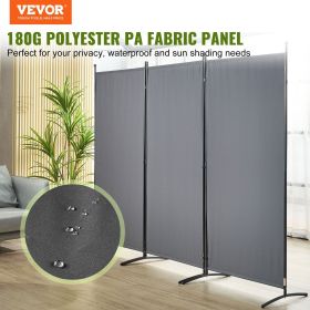 VEVOR Room Divider, Room Dividers and Folding Privacy Screens, Fabric Partition Room Dividers for Office, Bedroom, Dining Room, Study, Freestanding (Color: gray, size: 102 √ó 71 Inches)