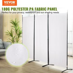 VEVOR Room Divider, Room Dividers and Folding Privacy Screens, Fabric Partition Room Dividers for Office, Bedroom, Dining Room, Study, Freestanding (Color: White, size: 102 √ó 71 Inches)