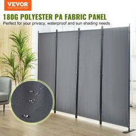 VEVOR Room Divider, Room Dividers and Folding Privacy Screens, Fabric Partition Room Dividers for Office, Bedroom, Dining Room, Study, Freestanding (Color: gray, size: 88 √ó 67.5 Inches)
