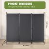 VEVOR Room Divider, Room Dividers and Folding Privacy Screens, Fabric Partition Room Dividers for Office, Bedroom, Dining Room, Study, Freestanding