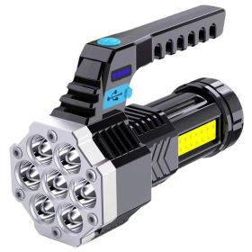 Led Flashlight Outdoor Household Portable (Color: Black)